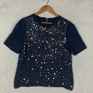 Jenni Kayne short sleeve 100% silk blouse